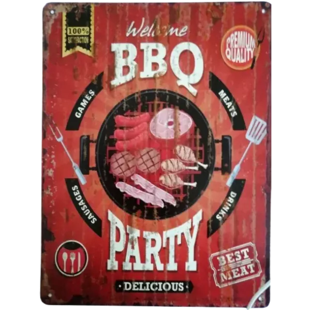 Barbecook BBQ Party wandbord decoratie 25x33cm